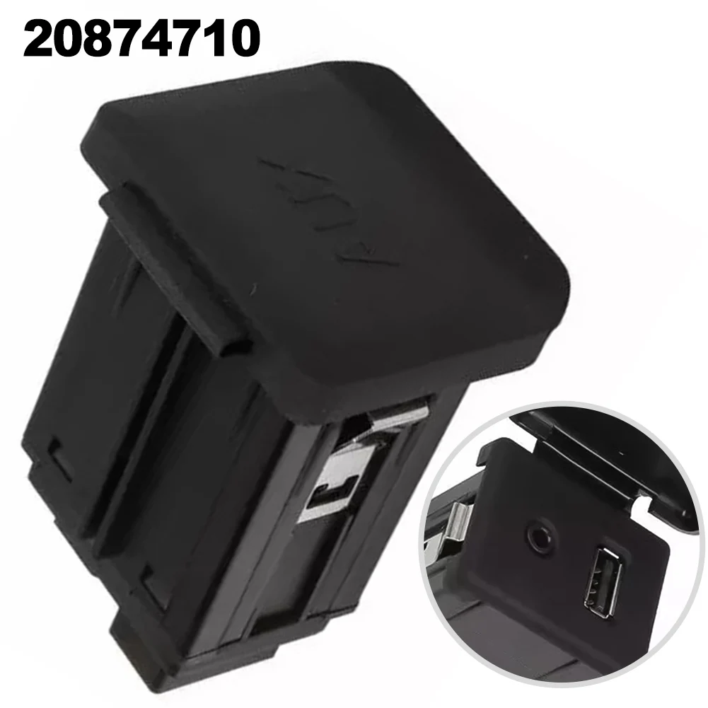 USB Aux Socket For Vauxhall For Mokka J13 Malibu 2012-2014 OE 20874710 /Black \ABS Plastic Car Audio Input Port Replacement