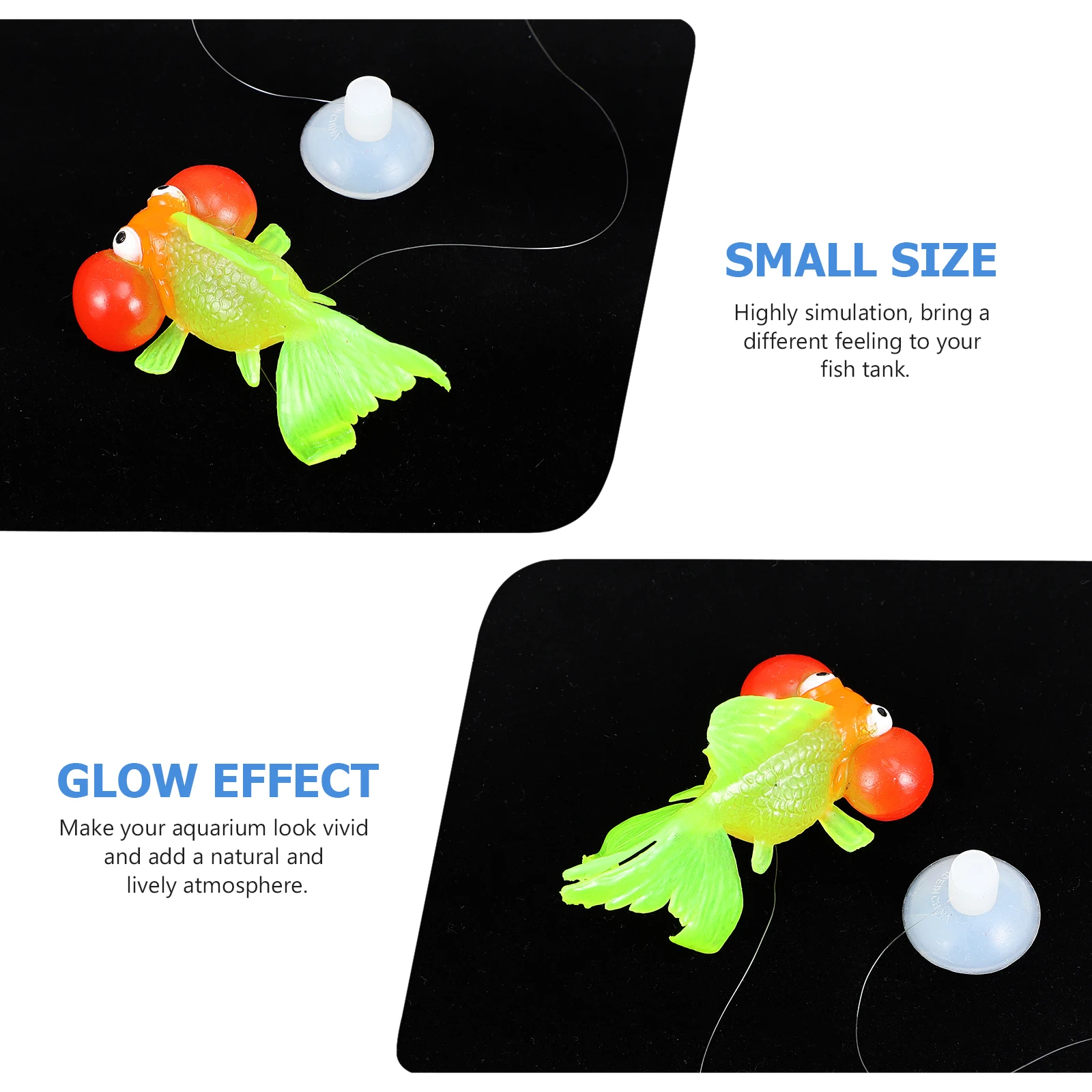 

1pc Luminous Goldfish Aquarium Decor 3D Simulation Ornament Glow in Dark Artificial Fish for Tank Vivid Lightweight