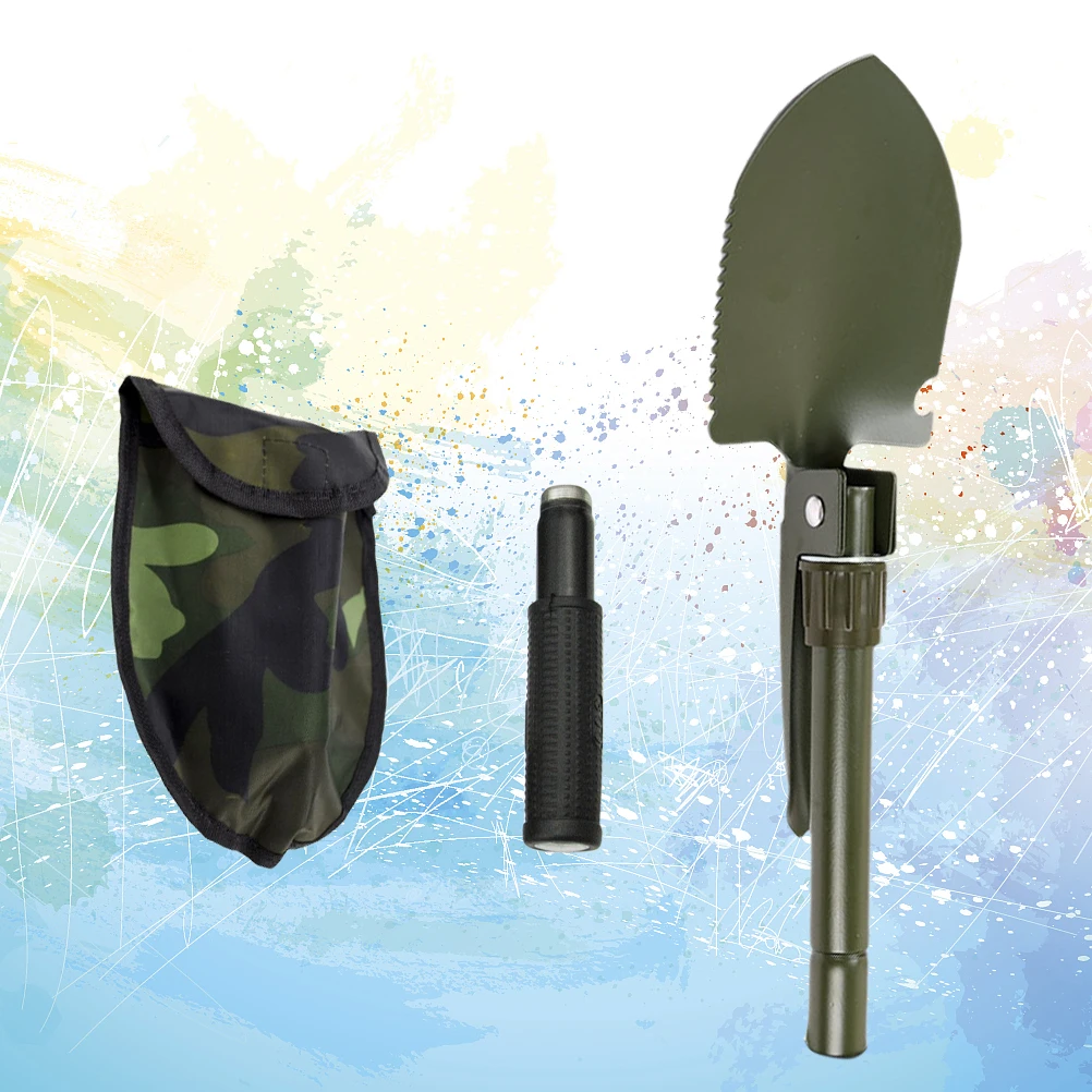 

Multi purpose Folding Shovel Durable Safe Outdoor Tool Gardening Engineering Hoe Saw Adjustable H Travel Mountaineering