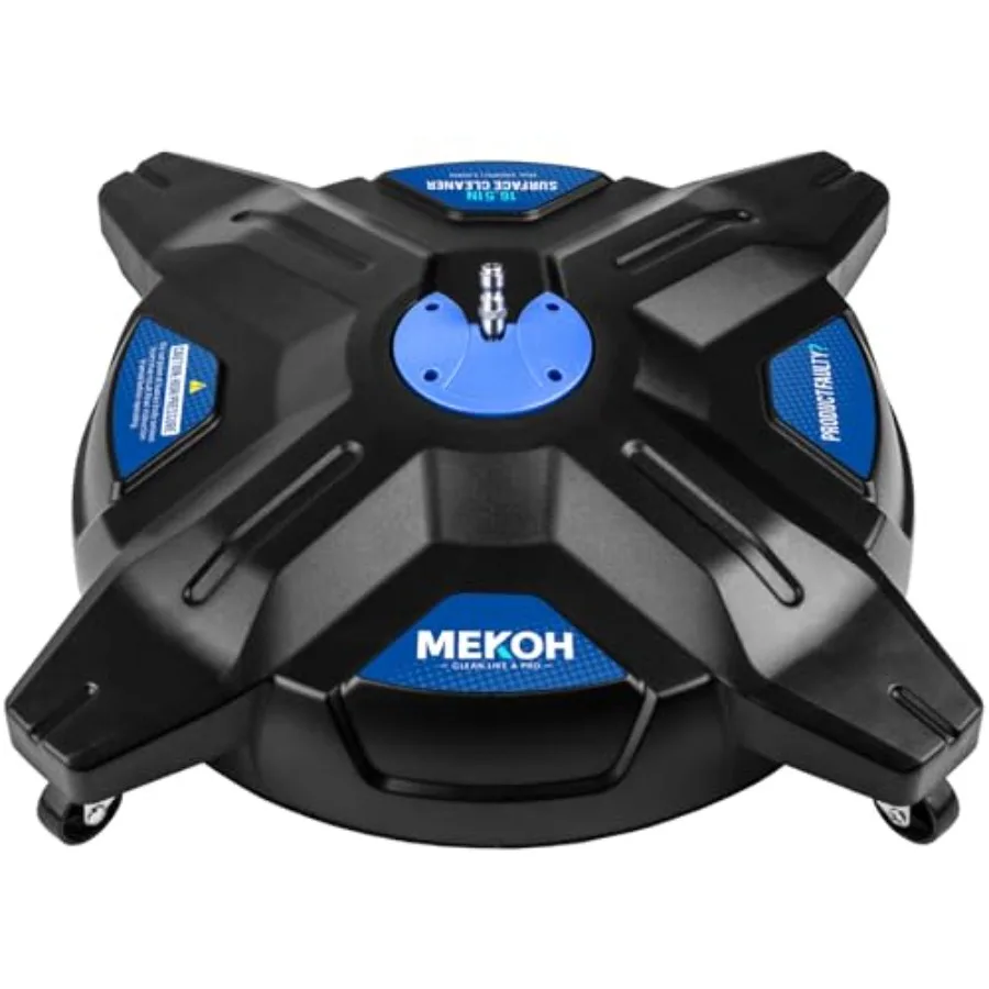 16.5" Pressure Washer Surface Cleaner Large Lightweight Driveway Pressure Washer Attachment 3600PSI 4 Caster Wheels 1/4" Quick