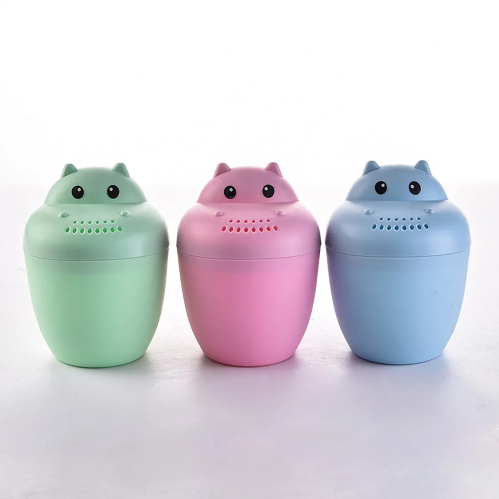 كوب شامبو على شكل قبعة استحمام للأطفال، سهل الاستخدام، بلاستيك متين للأطفال، شطف الشعر وملعقة استحمام ممتعة