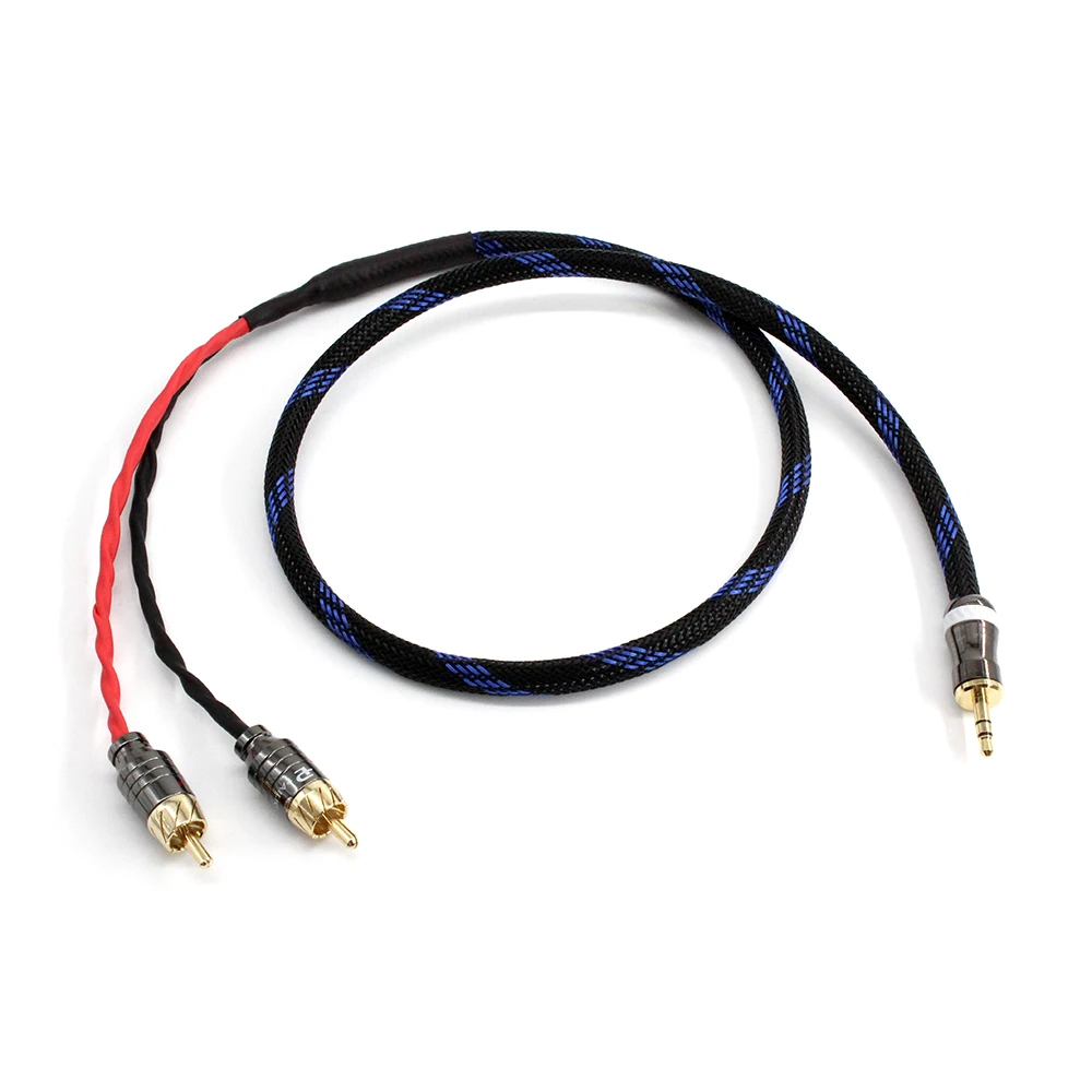 

CANARE L-4E6S OFC Stereo Audio Cable 2RCA to 3.5mm Jack Y-Splitter HiFi 1M Base Length