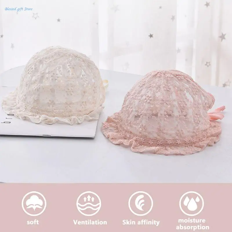 Lace Newborn Baby Hat Photography Props Summer Girls for Sun Hat Infant Bonnet C