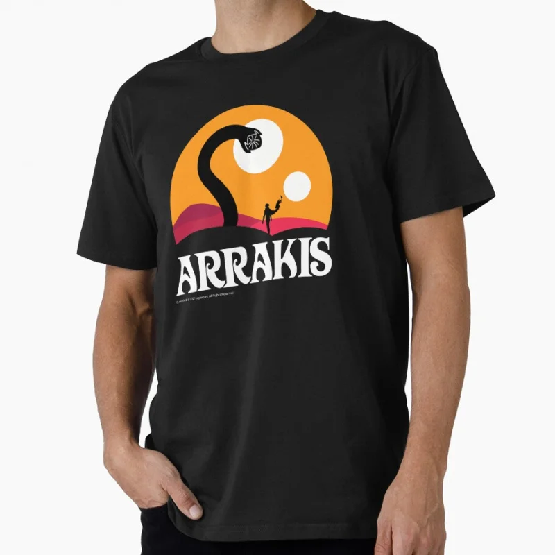 

Fear Is The Mind Killer Shai Hulud The Sandworm Dune Vintage Sci fi Gift T shirt Large size Tops Retro Graphic Print Clothes