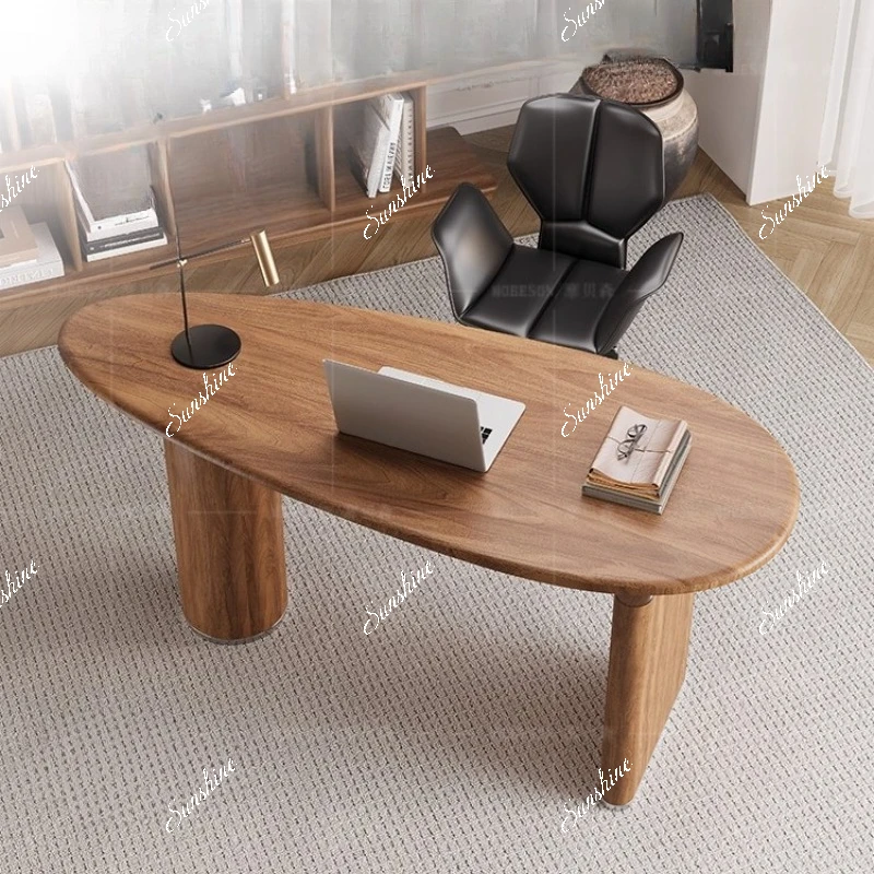 

Design, small apartment desk, household high-end suspension, antique oval, office