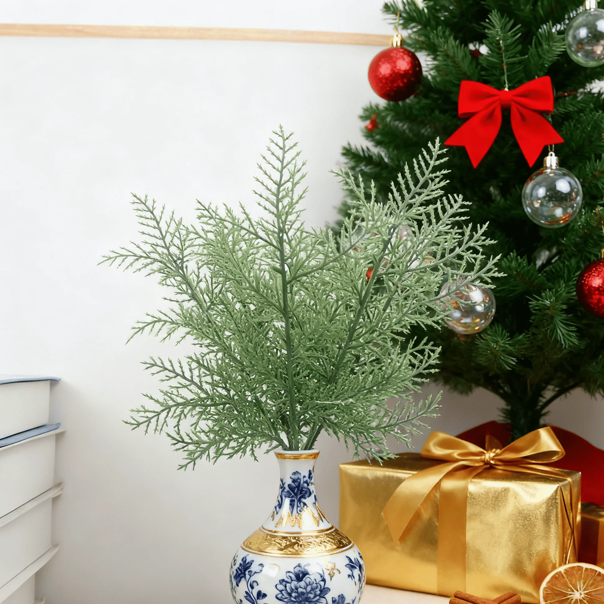 30/60pcs plantas artificiais d - Christmas Tree Artificial avaliação e preço