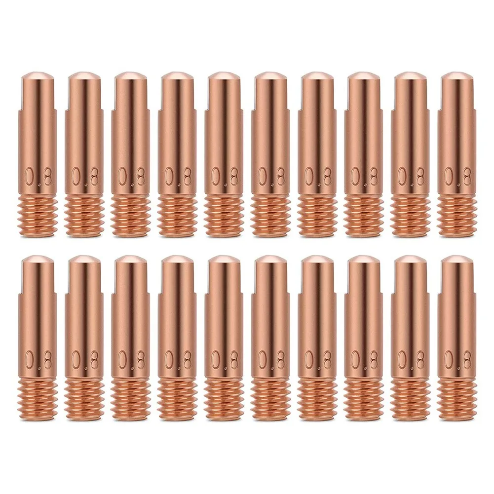 20pcs MB15AK Welding for contact Tips for MIG for torch Consumables with 1mm Tip Diameter and for m6 X 25mm Thread for