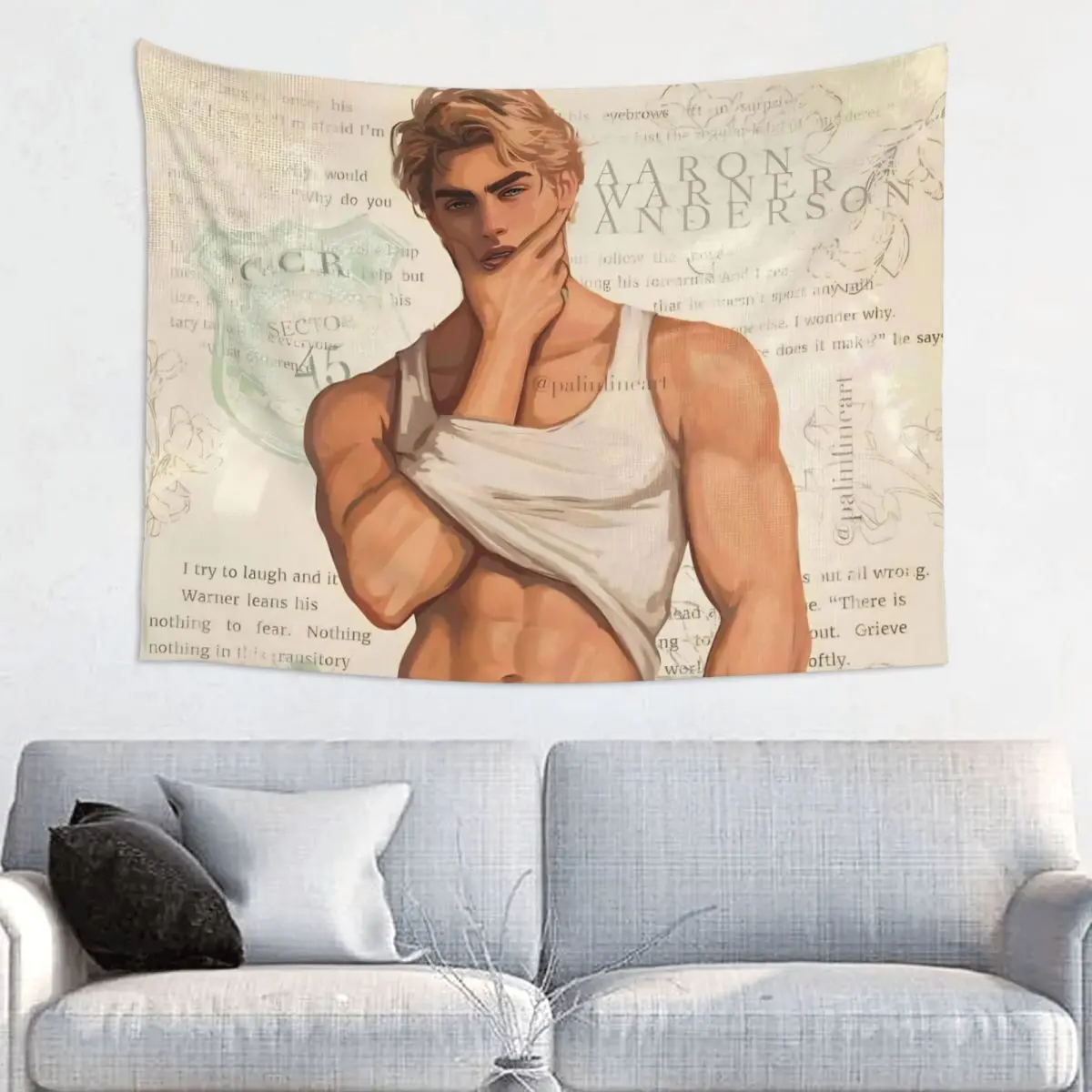 Aaron Warner Tapestry Colorful Polyester Wall Hanging Shatter Me Home Decor Curtain Retro Wall Blanket