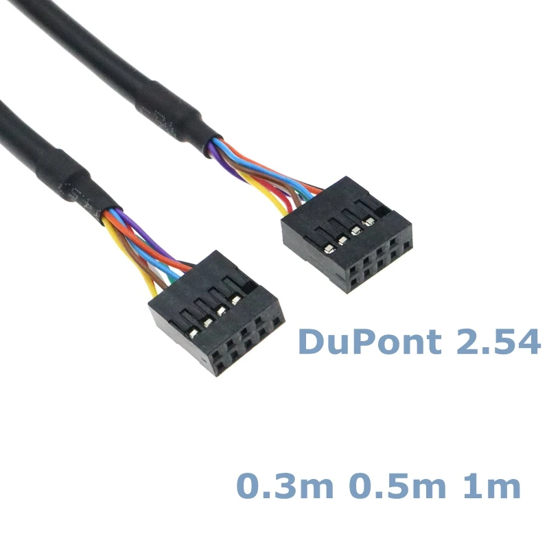 Best Quality For Chassis Motherboard 30cm/50cm USB 2.0 9pin Female To Female Internal Motherboard Header Cable