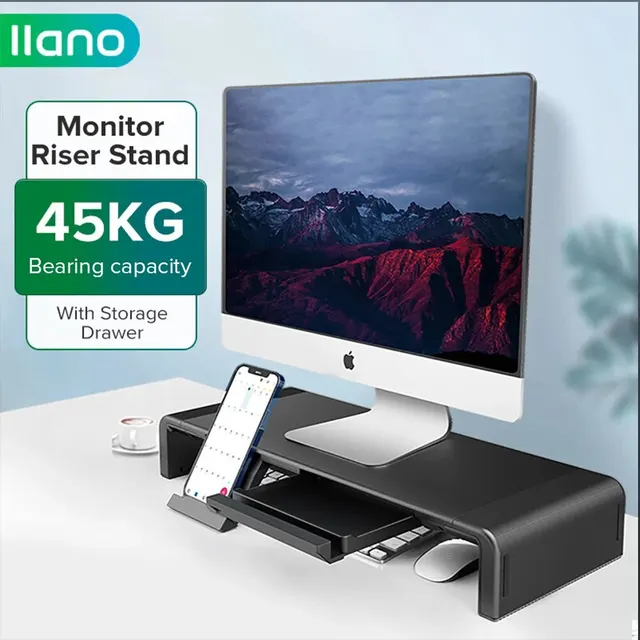 Llano Ergonomiczny stojak na monitor stacjonarny Stojak na komputer Stojak na monitor Stojak na monitor stacjonarny do laptopa