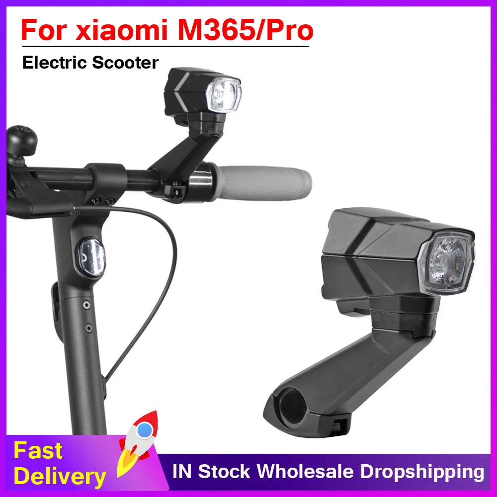 2PC Rearview Mirror Head Light Universal Handlebar Mirror Rear View for Xiaomi M365 Pro Mi3 for Ninebot Max G30 Electric Scooter