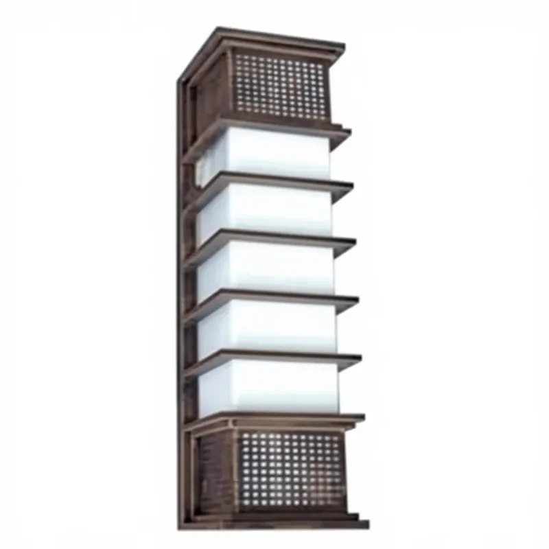 Modern Layered LED Outdoor Wall Lamp with Polycarbonate Diffuser Aluminum Frame Waterproof for Garden Porch Exterior Lighting