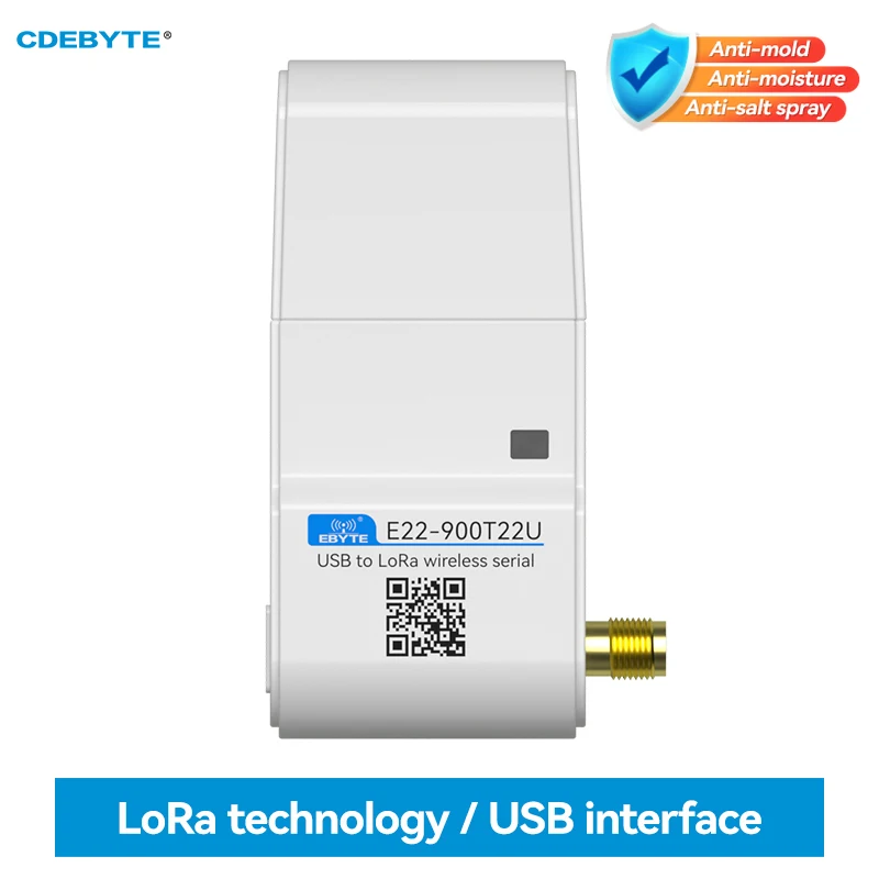 LoRa Module 900MHz USB Interface CDEBYTE E22-900T22U 22dBm Long distance 5KM DIP Wireless Module With Antenna RSSI LBT