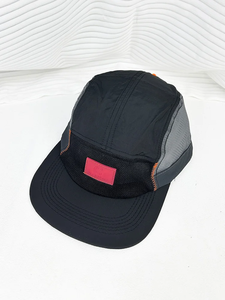 Summer outdoor quick-drying cap men's and women's outdoor sports sunscreen five-piece cap big head circumference cap