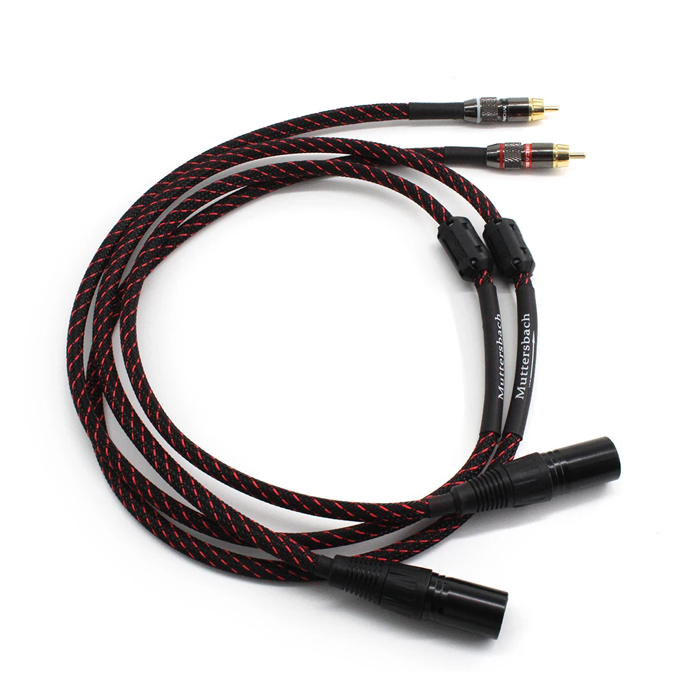 ไฮไฟ RCA ไปยัง XLR 1คู่สายออดิโอตัวผู้-ตัวเมีย (ตัวผู้เป็นตัวผู้)/0.5ม. 1ม. 1.5ม. 2ม. 3ม. 5ม.