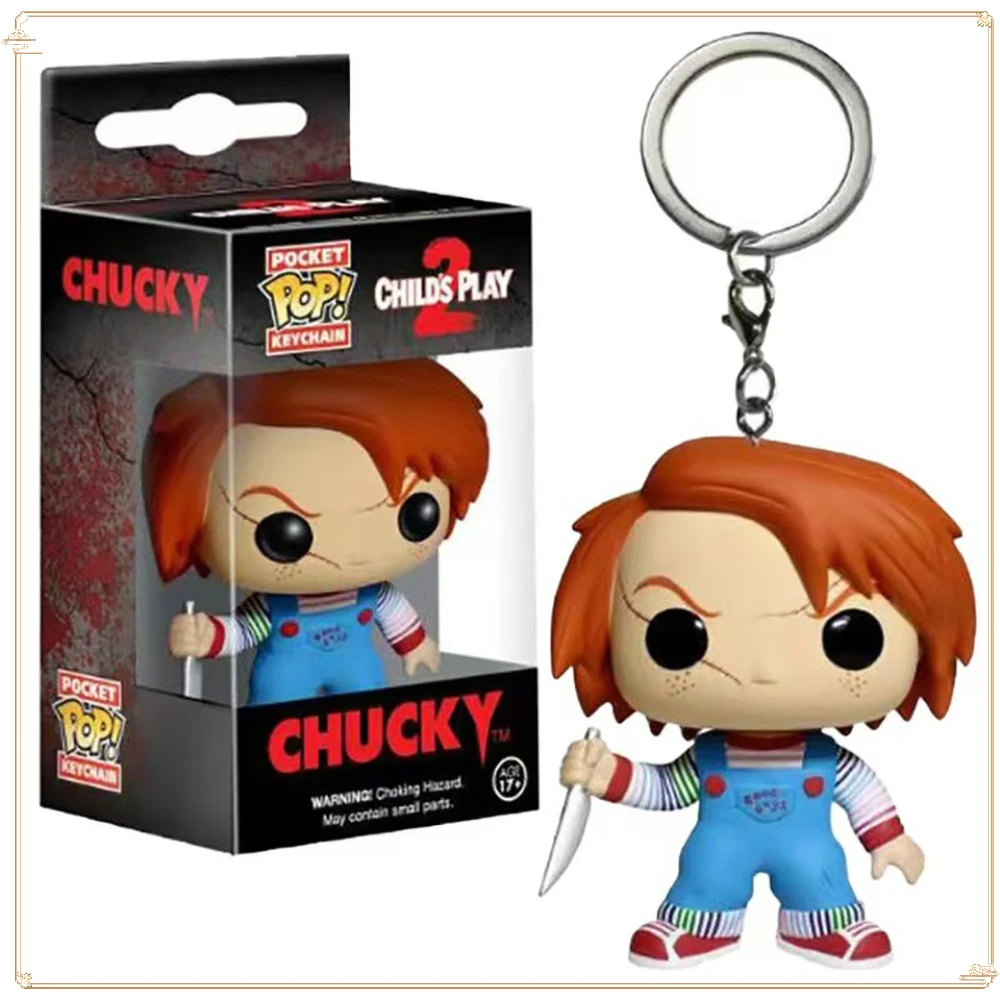 

FUNKO POP Keychain Exquisite Backpack Pendant Children's Collection Christmas Gift Classic Movie Character Chucky Doll Keychain