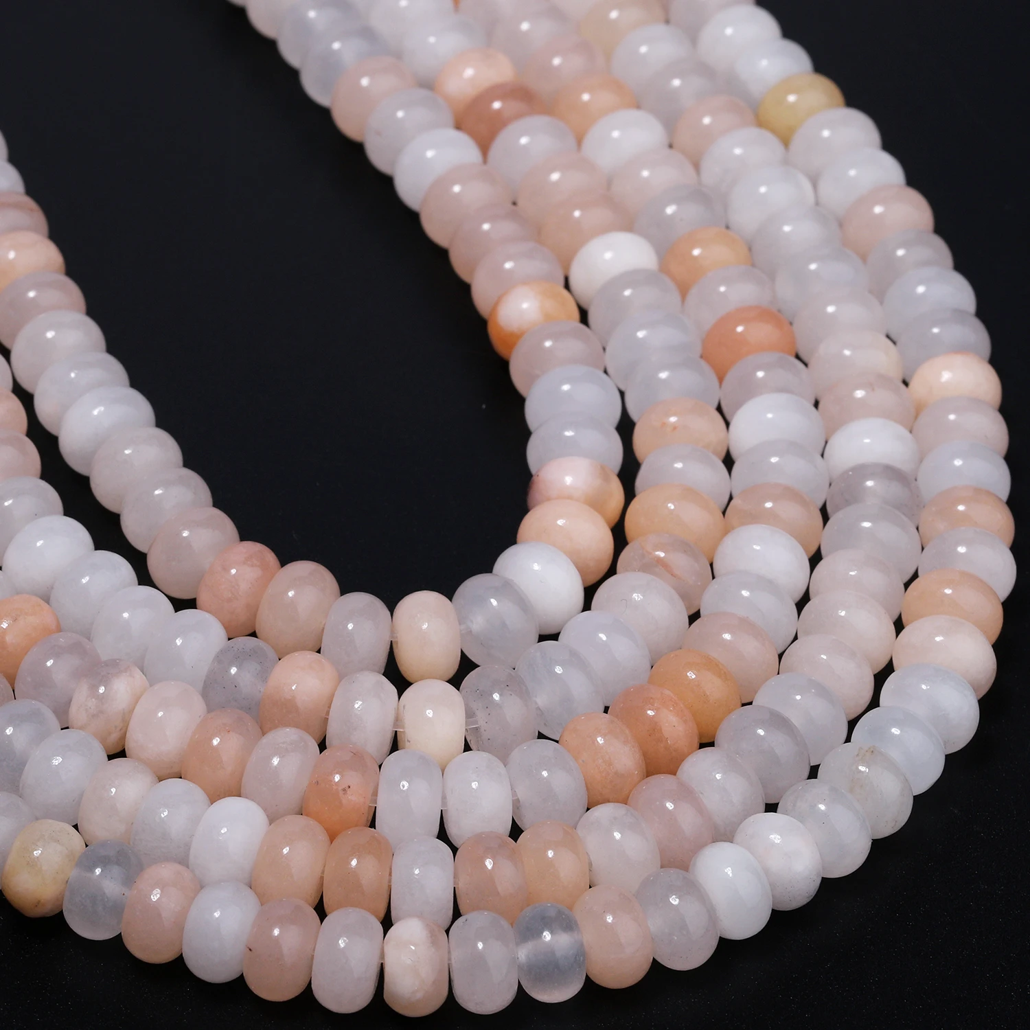 Perles en pierre d'aventurine rose naturelle, 8x5mm, rondes et plates en forme de boulier, perles d'espacement amples pour la fabrication de bijoux, accessoires de bricolage