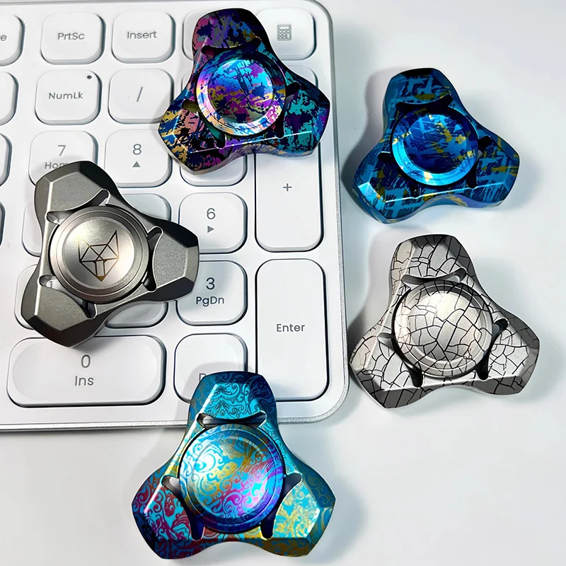 Spirit Fox Titanium Fidget Gyro Fidget Spinner Metal Hand Spinner R188 Bearing Turn for 5 Minutes Anxiety Stress Relief Toys