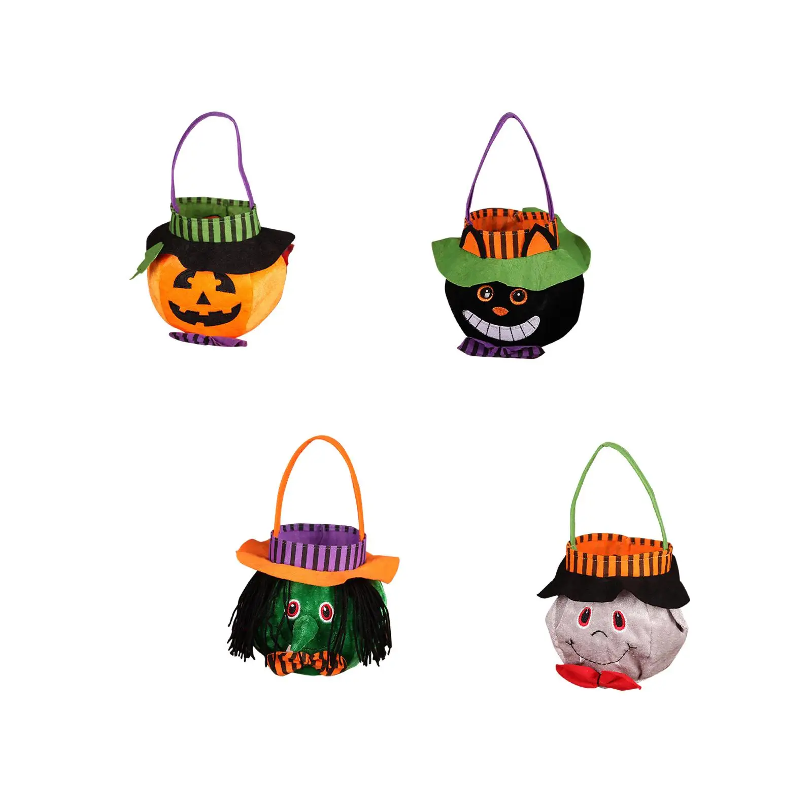 Halloween Gift Bags Decorative Multi-scenario Witch Cat Holiday Gift Candy Storage Basket for Decor Supplies Holiday Decoration