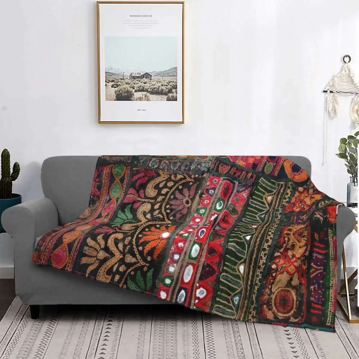 Morocco Style Blanket Bohemian Boho Vintage Bedspread Super Soft Warm Spread Sofa Bed Plush Bedroom Couch Fluffy Art