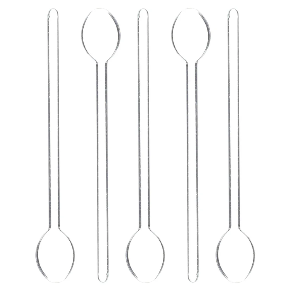 

High Temperature Glass Spoon Stirring Spoons Coffee Dessert Mixing Soup Teaspoon Fruit Stirrers