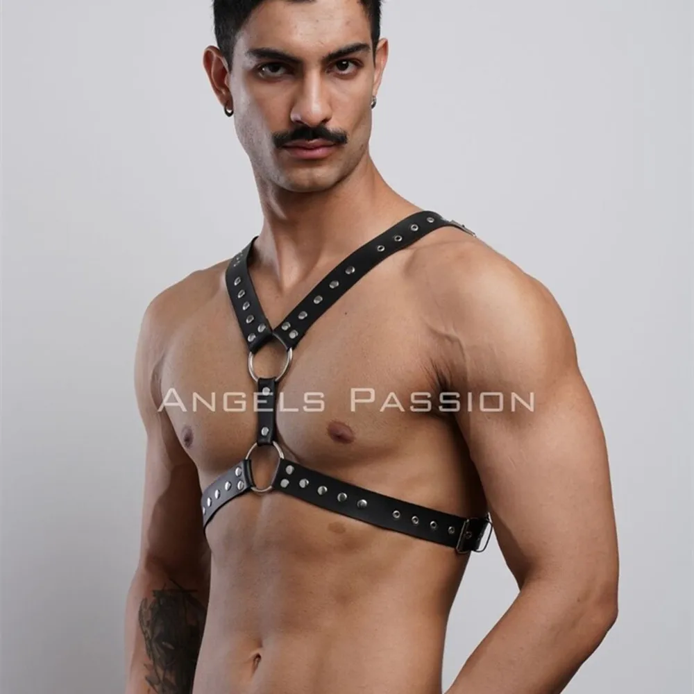 

Gay Rave Harness Man Leather Bdsm Bondage Strap Belt Chest Restraint Kit Sex Lingerie Suspenders Cosplay Sexy Rave Accessorie