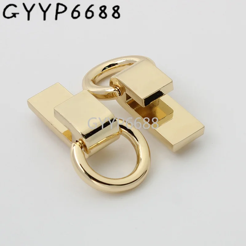 30pcs light gold 55*28mm round shape decorative connection buckle for diy woman handbag purse hardware factory direct