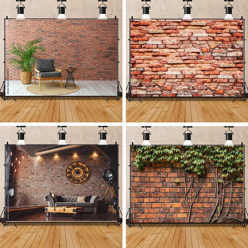 

SHUOZHIKE Texture Of a Perfect Black Brick Wall With Cracks And Defects Photography Background Photo Studio Backdrops Prop QZ-12