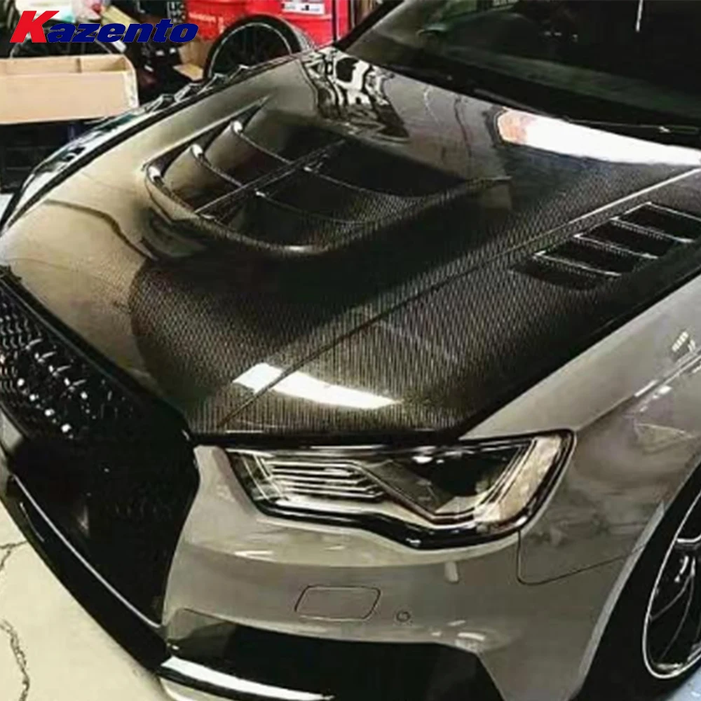For Audi A3 8V 15-20 Sedan Carbon Fiber KZ Type Front Vented Cooling Hood Bonnet( Ocean freight is favorable, welcome to inqury)