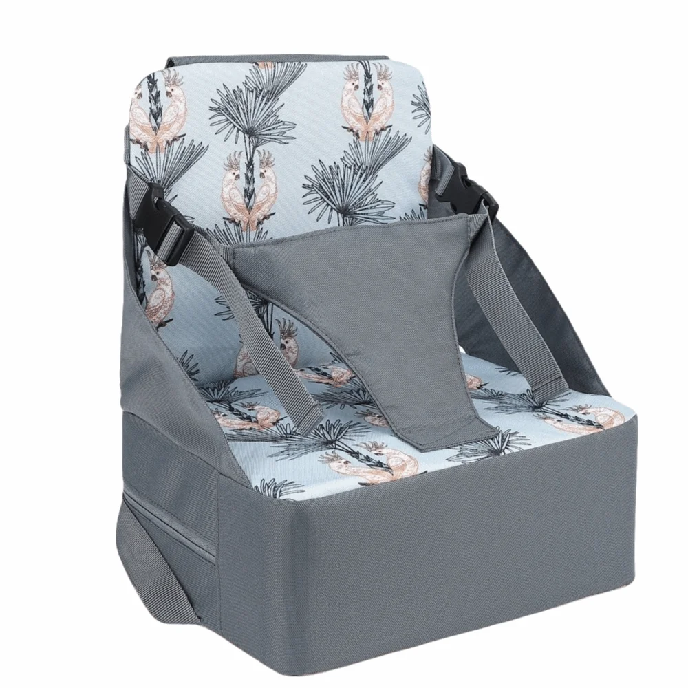 Cartoon Printed Kids Booster Seat Mat Foldable Adjustable Toddler Dining Chair Cushion Ventilated Easy Clean