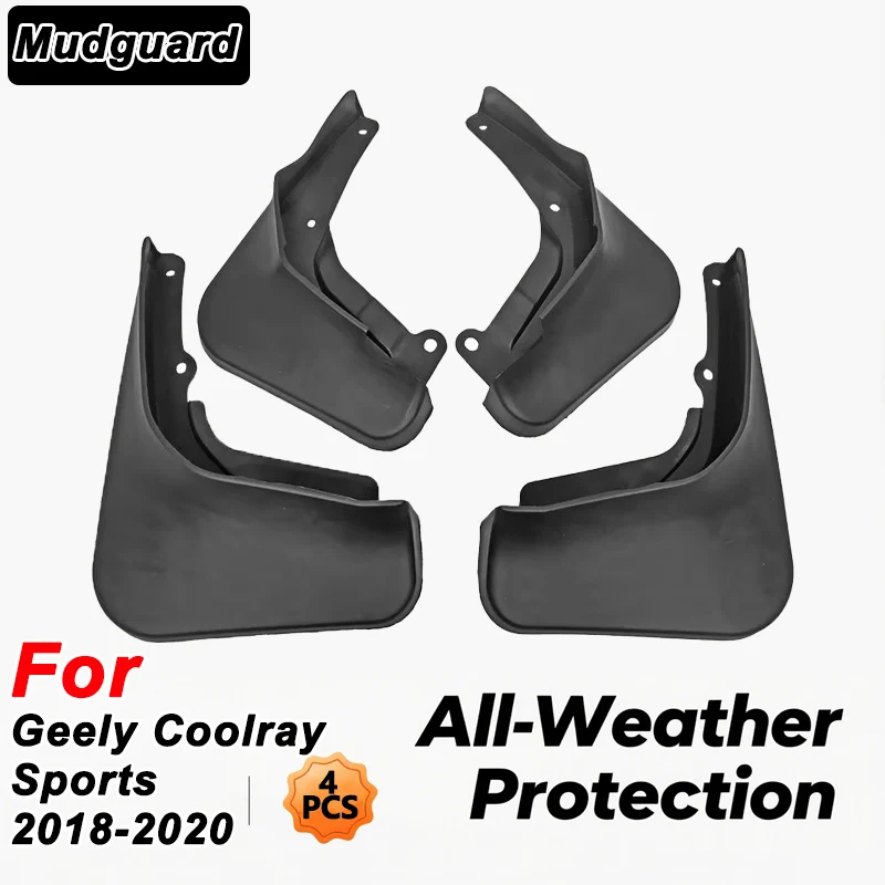 

For Geely Coolray Sports Edition 2018-2020 Automotive Mudguard Waterproof Prevent Mud Splashing Car Mud Flaps 4pcs Accessories