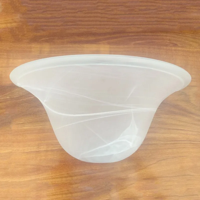 Wall Light Half Cover White Frosted Lamp Shade Crack Glass Wall Sconce Half Lampshade 2pcs