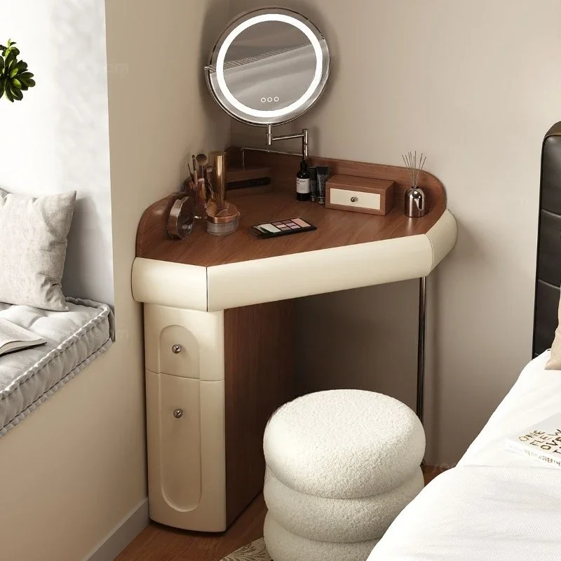 

Coffee table corner dresser small apartment bedroom coffee solid wood makeup corner makeup table coffee table