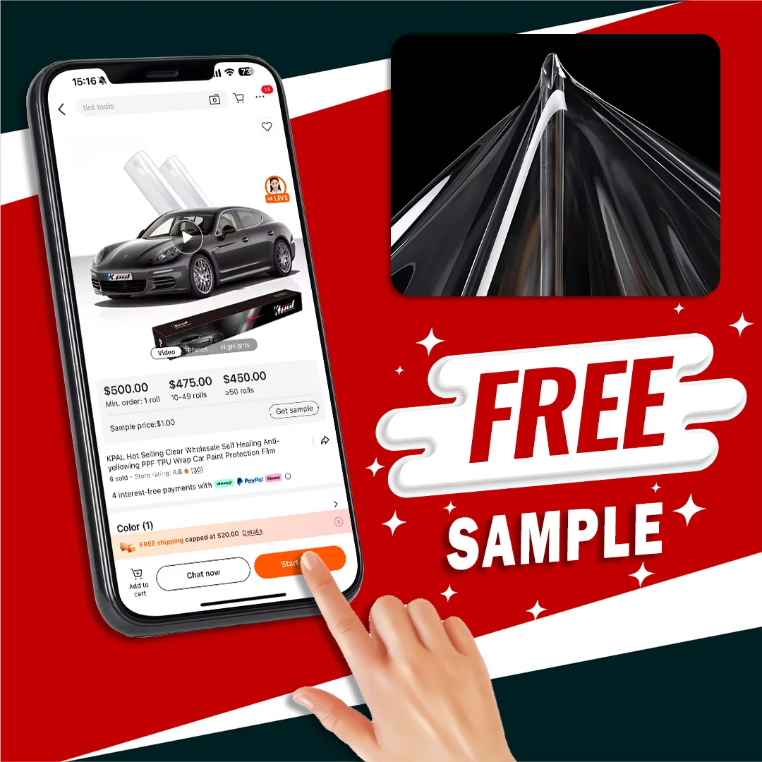 KPAL FILM Self Healing Car Paint Protection Film TPU Pppf High Gloss Blue PPF Color Car Film