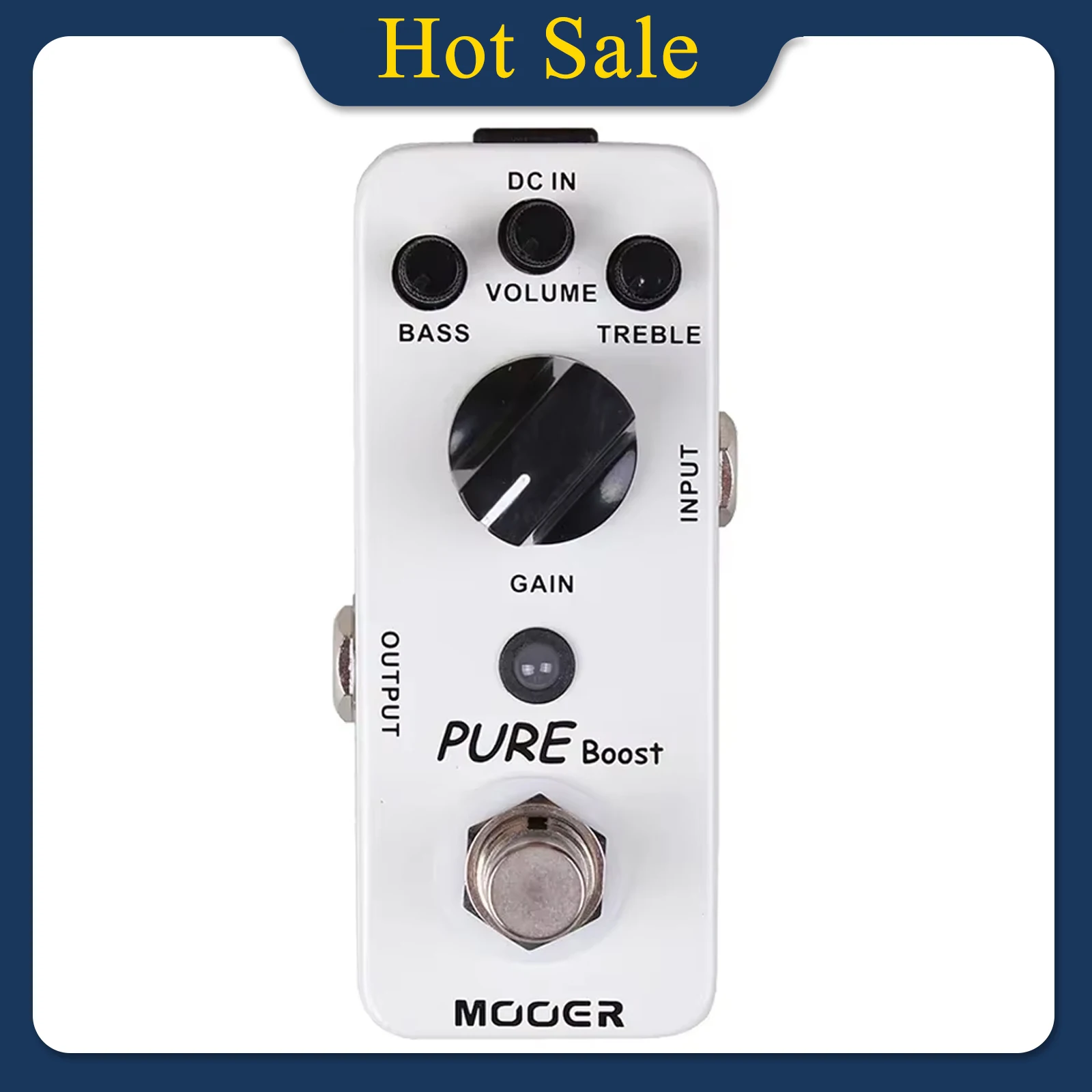 MOOER Pure Boost Guitarra Effects Pedal Clean Boost Pedal True Bypass Full Metal Shell Mini Pedal Electric Guitar Accessories