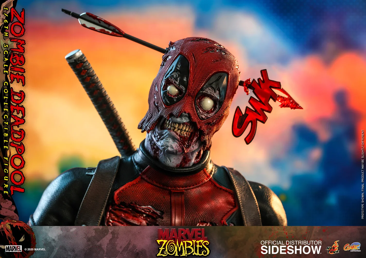 

100% Original Anime Figure Hot Toys Zombies CMS06 Zombie Deadpool 1/6 Scale Genuine In Stock Collection Model Toys Gifts