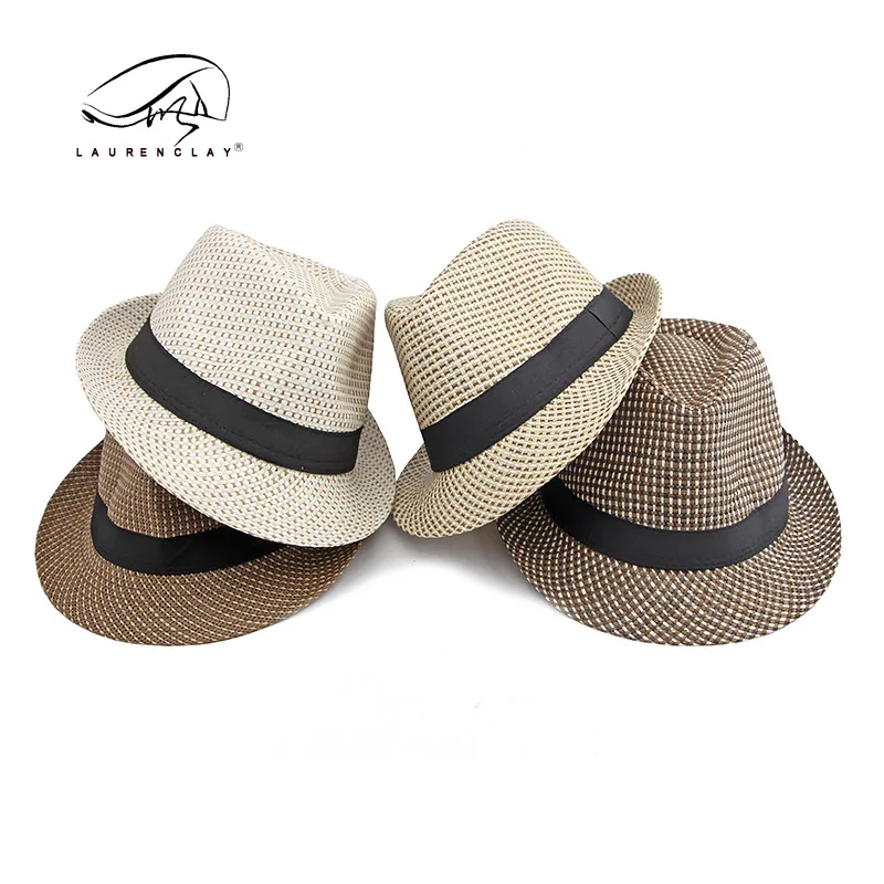 Männer mittleren Alters und ältere Hut Männer Sommer Sonnenschutz Sonnenhut Strand Stroh Billy cock Frauen britische Mode Retro Fedora Hut