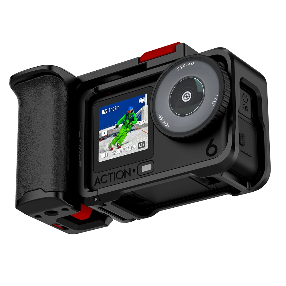 DJI OSMO ACTION 6용 보호 커버 케이스 알루미늄 합금 거리 사진 촬영 충격 방지 마운트 세트