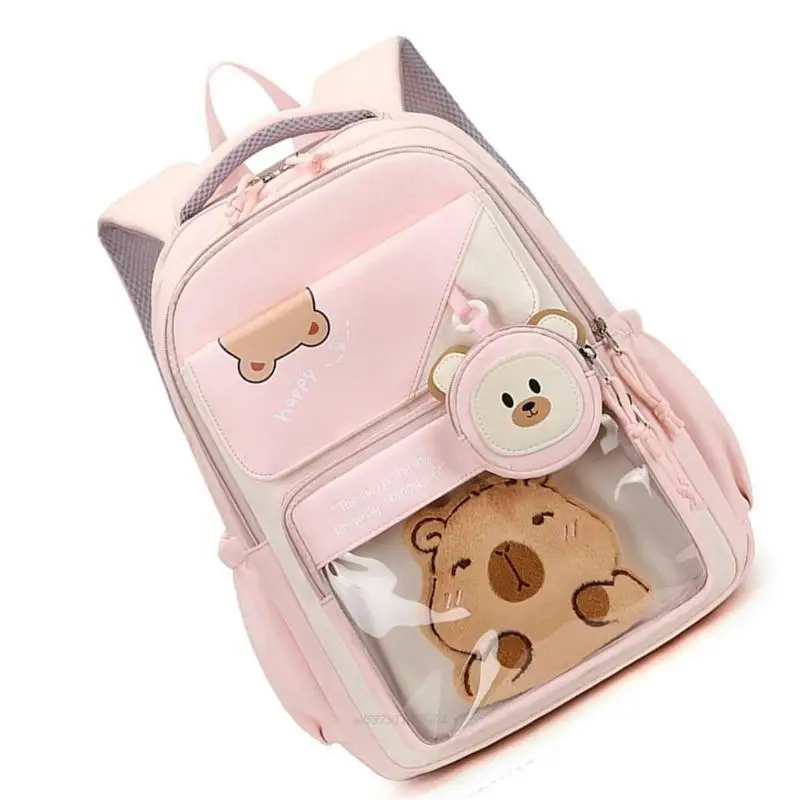 حقيبة كتب عملية مقاومة للماء X5XA، تصميم مريح ودعم مريح، حقيبة كتب بنمط حيوان لطيف #2