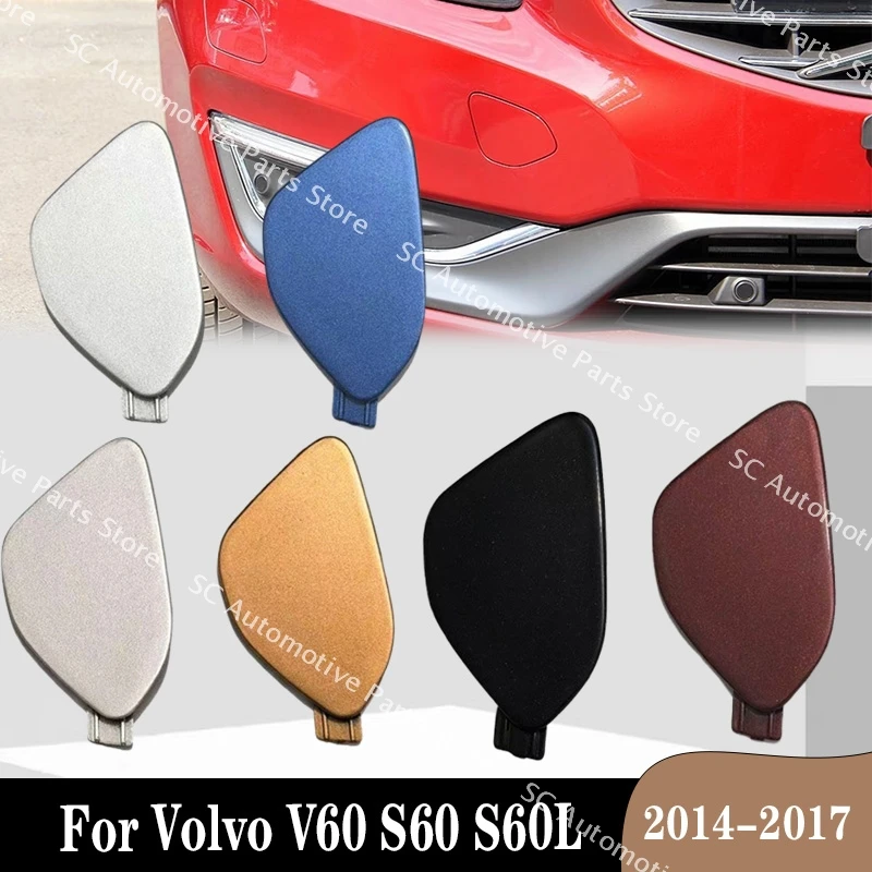 For Volvo V60 S60 S60L 2014-2017 Front Bumper Towing Hook Eye Cover Lid Tow Hook Trailer Cap Hood Garnish 39820294 31323839