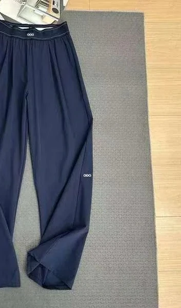 2026 Lässige Damen-Sommerhose mit hoher Taille und dünnem Stoff, atmungsaktive, fließende, gerade geschnittene, weit geschnittene Yoga-Hose