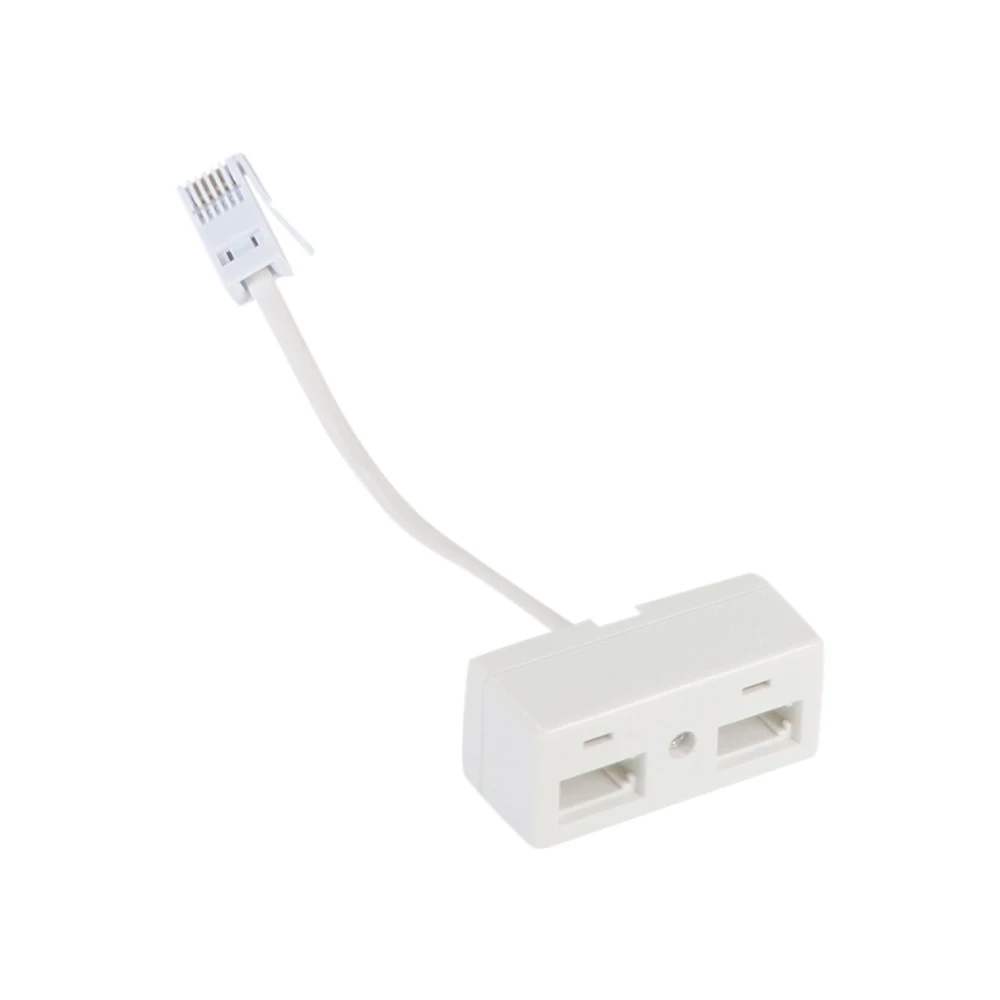 양방향 전화 스플리터 수-듀얼 암 케이블 전화 벽 어댑터, 영국 전화용 흰색 분리기