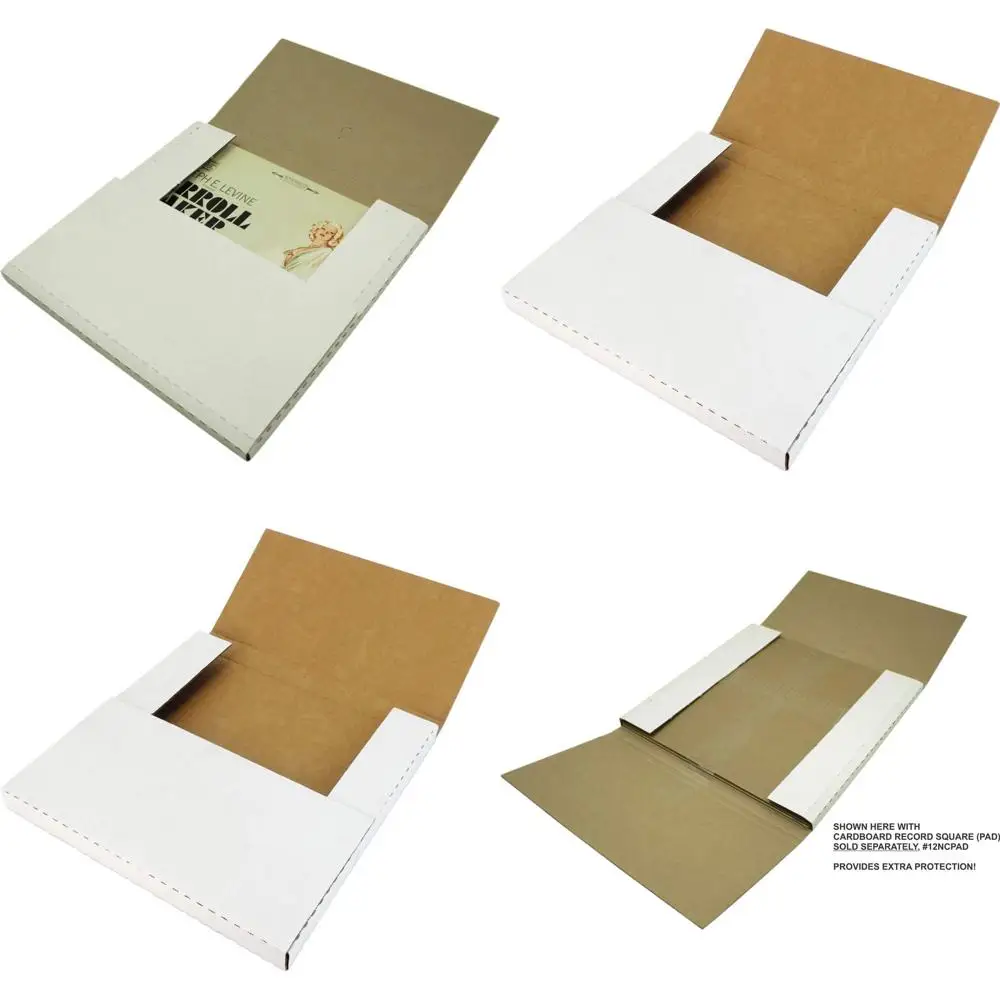 

Набор из 100 белых почтовых конвертов для виниловых пластинок — вмещают 1-3 пластинки 12 дюймов — регулируемая высота — картонные коробки 32 ECT