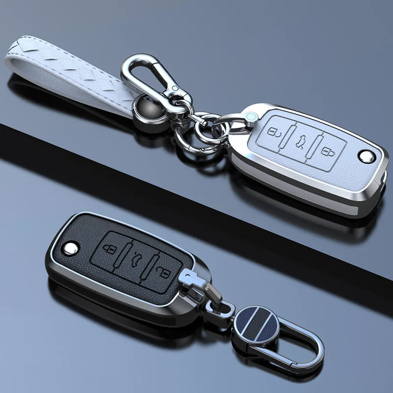 Zinc Alloy Car Remote Key Case Shell For VW Volkswagen Polo Golf Passat Beetle Caddy Tiguan Skoda Octavia Kodiaq Seat Leon Altea