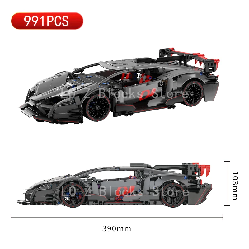 

1:14 Technical Racing Model Supercar Building Blocks MOC Remote Control Car Toy Bricks Children Boys or Adults Birthday Gift Set