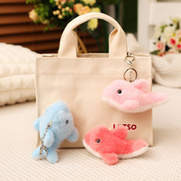 12/23CM Cute Kawaii Dolphin Plush Hand Circle Stuffed Toys Cute Keychain Pendant Bracelet Decor Accessories Mini Doll Keyring