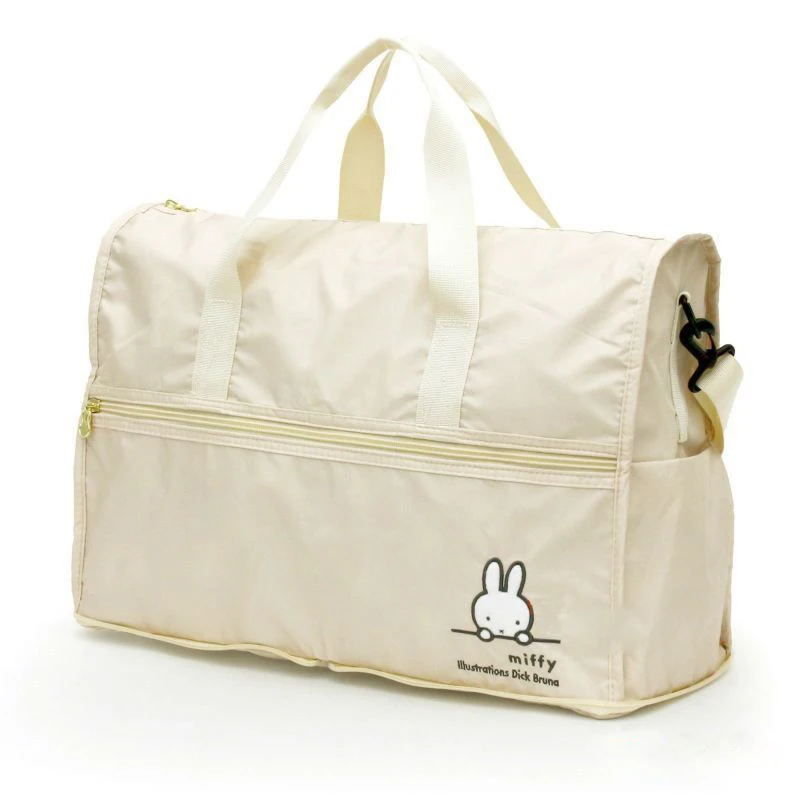Kawaii Miffy faltbare Reisetasche, großes Fassungsvermögen, Cartoon-Motiv, leicht, niedlich, Nylon-Aufbewahrungstasche, perfektes Geschenk für Mädchen und Fans