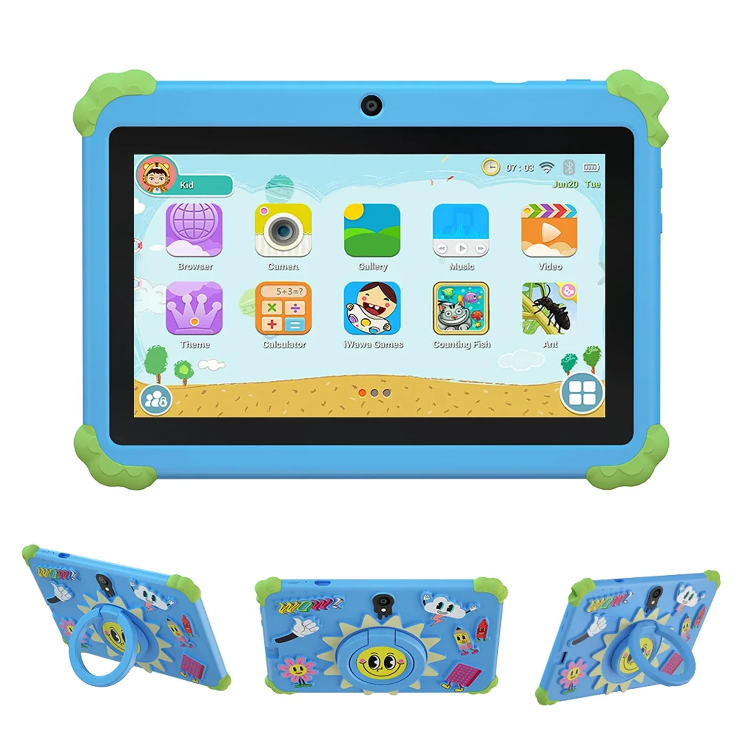 2026 New 7 Inch Cartoon Pattern Kids' Tablet Quad Core 4GB RAM 64GB ROM Learning Education Games Tablets 4000mAh Android 13.0