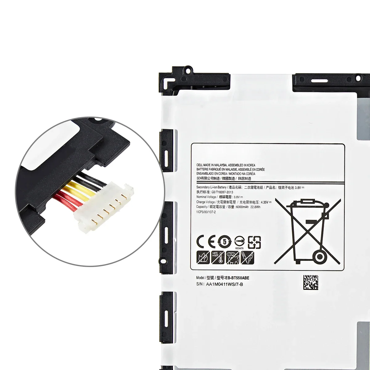 Brand New Tablet EB-BT550ABE 6000mAh Battery For Samsung Galaxy Tab A 9.7