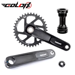 GOLDIX MTB Crankset CNC 170/175mm Bicycle MTB Crank 0/3/6degrees 30T 32T 34T 36T 38T Chainring Crown BB68/86 for Shimano SRAM